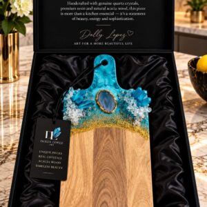 Baby Blue Real Crystal-Agate Cutting Board