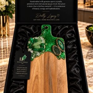 Green Real Quartz Crystal Cutting Board