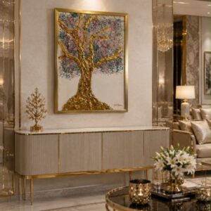 Divine Bloom- Rose  Quartz Epoxy Resin Luxury Geode Wall Art
