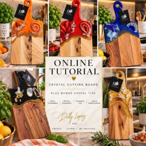 Resin Real Quartz Crystal Cutting Board  Workshop