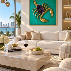 Amethyst Scorpio  Queen Luxury Epoxy Resin  Wall Art