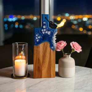 Blue Metallic Quartz Crystal Cutting Board