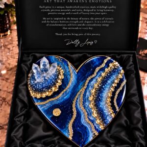 Crystal Heart Collection -Blue  Quartz Crystal Heart