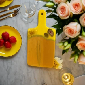 Yellow Crystal  Cutting Board