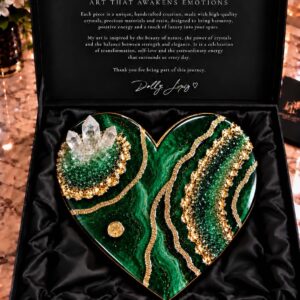 Crystal Heart Collection -Green Quartz Crystal Heart