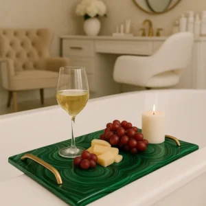 Green Malacithe Designer Resin Kitchen Tray home Decor