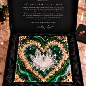 Luxury Geode Resin Green Quartz Crystal Home Decor 30* 30 cm