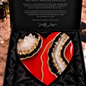 Crystal Heart Collection -Red Quartz Crystal Heart