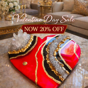 Crystal Heart Collection -Red Quartz Crystal Heart