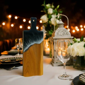 Ocean Black Waves  Crystal Cutting Board