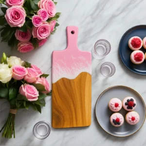 Ocean Rosa Waves  Crystal Cutting Board