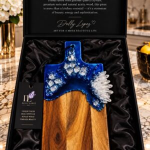 Blue Metallic  Quartz Crystal Cutting Board