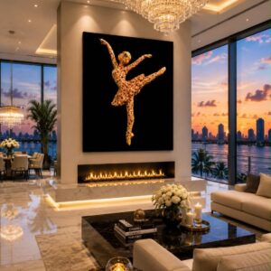 " A Rose Quartz & Amethyst Resin Ballerina "– Luxury Crystal Resin Gemstone Art