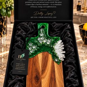Green Metallic Quartz Crystal Cutting Board