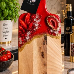 Red  Real Quartz Crystal -Agate  Cutting Board