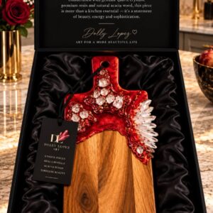 Lipstick Red Quartz Crystal Cutting Board