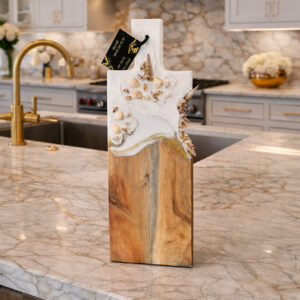 Withe sea Muschel Crystal Cutting Board