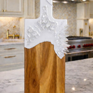Withe Metallic Quartz Crystal Cutting Board (Copy)