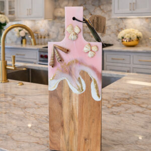 Rose Sea Muschel Crystal Cutting Board