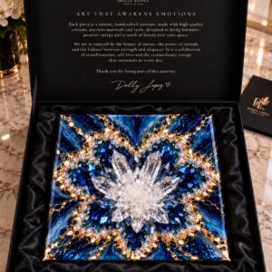 Luxury Geode Resin Blue Quartz Crystal Home Decor 30* 30 cm